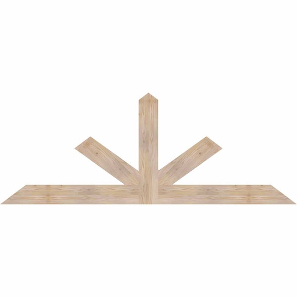 Ekena Millwork Saratoga Smooth Timber Gable Bracket, Douglas Fir, 84"W x 31"H x 1 1/2"D x 5 1/2"F, 9/12 Pitch GBW084X31X0206SAR00SDF - main